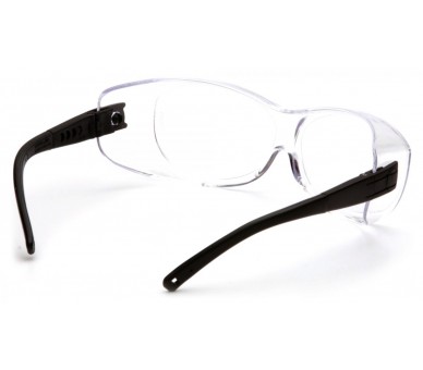 OTS ES3510SJ ، نظارات واقية ، جوانب سوداء ، شفافة