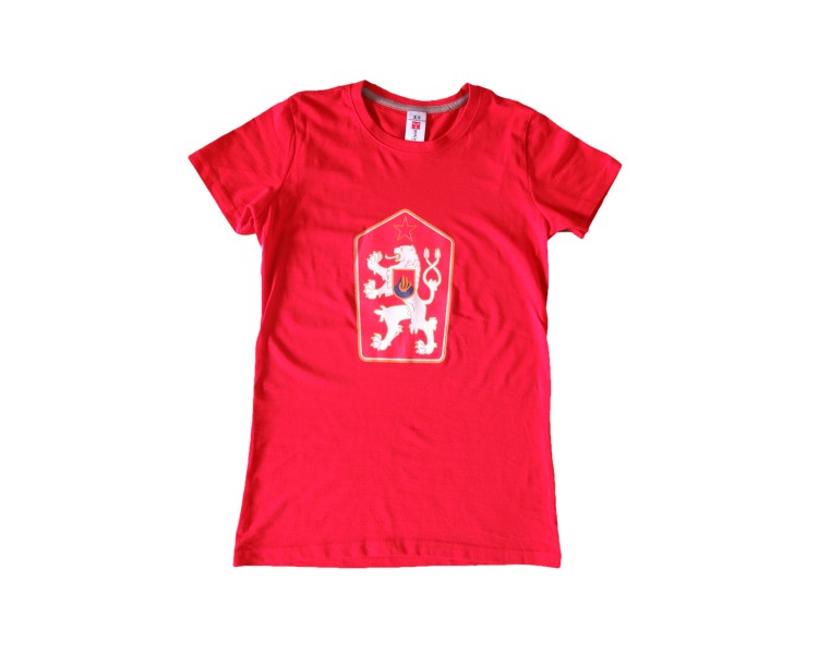 T-shirt Retro Czechoslovakia women red