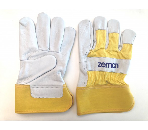 ZEMAN® CANADIAN leather work gloves - Natural / Yellow