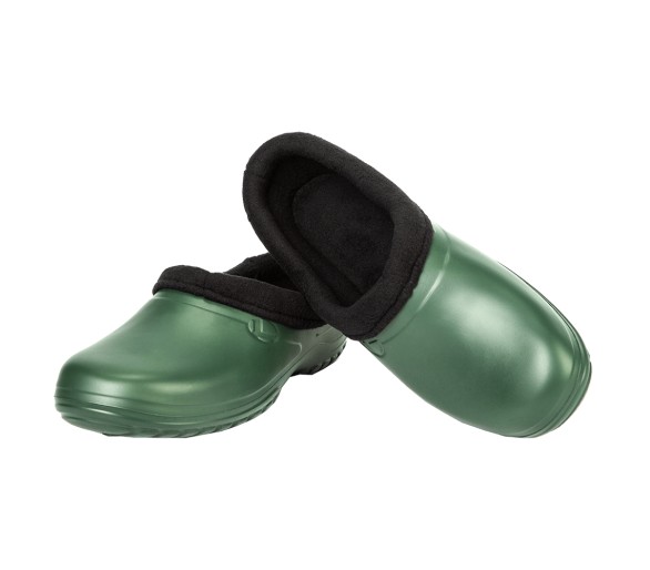 Kolmax EVA CLOG POLAR slipper with fur olive green