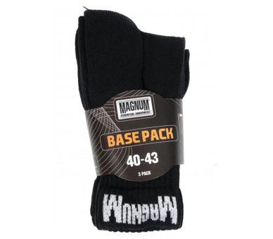 Socks MAGNUM Base Pack Black 3pcs / pack - accesorios militares y de policía
