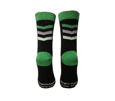 BENNONKY Čierne/Zelené ponožky