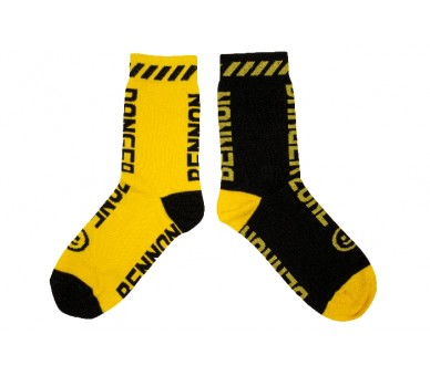 BENNONKY fekete/sárga zokni