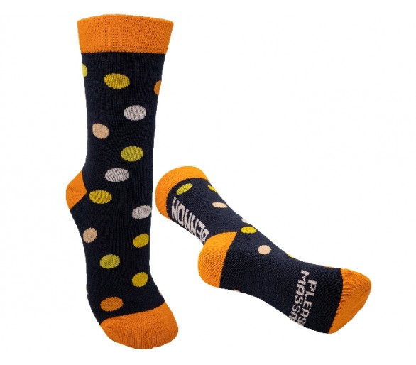 BENNONKY Modré/Oranžové ponožky