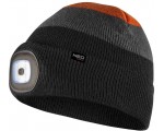 NEO TOOLS Čepice s LED světlem, nabíjecí, premium, černo-oranzová