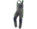 NEO TOOLS Montérkové kalhoty s laclem, premium, 100% bavlna, šedo-modré Velikost L/52