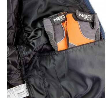NEO TOOLS Quilted insulated jacket, blue Size M/50