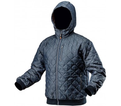 NEO TOOLS Steppelt hőszigetelt kabát, kék XXXL/60-as méret