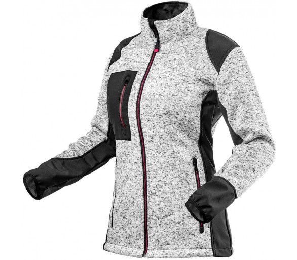 NEO TOOLS Women&#39;s knitted softshell jacket with reinforcements, black-grey Size S/34