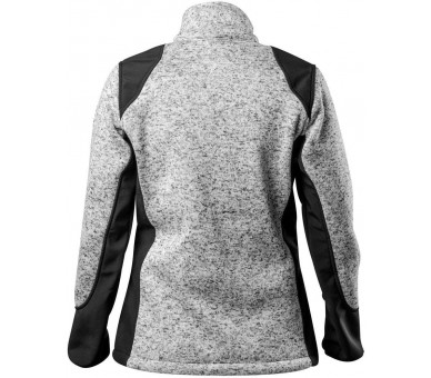 NEO TOOLS Damen-Strick-Softshelljacke mit Verstärkungen, schwarz-grau, Größe XL/42