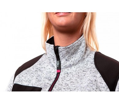 NEO TOOLS Női kötött softshell kabát megerősítésekkel, fekete-szürke XXL/44-es méret