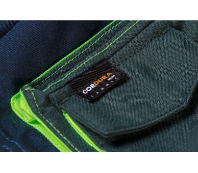 NEO TOOLS Pantalón corto de trabajo premium para hombre, azul-verde