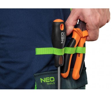 NEO TOOLS Pantalón corto de trabajo premium para hombre, azul-verde Talla XS/46