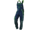 NEO TOOLS Montérkové kalhoty s laclem, premium, modro-zelené Velikost L/52