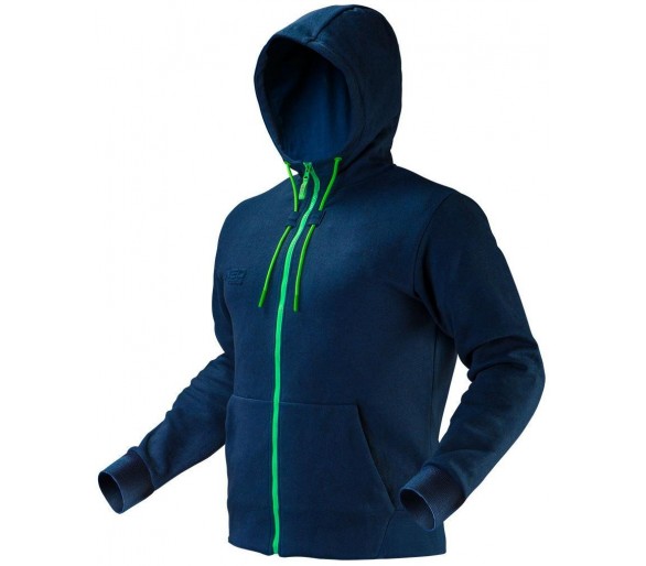 NEO TOOLS Men&#39;s premium fleece sweatshirt, two-layer, blue-green Size L/52