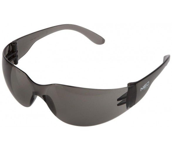 NEO TOOLS Tartós biztonsági szemüveg, polikarbonát, fekete