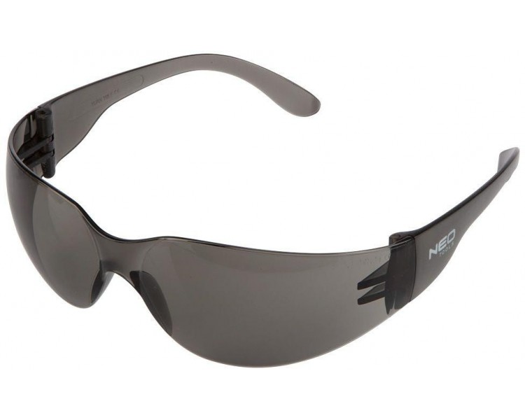 NEO TOOLS Durable safety glasses, polycarbonate, black