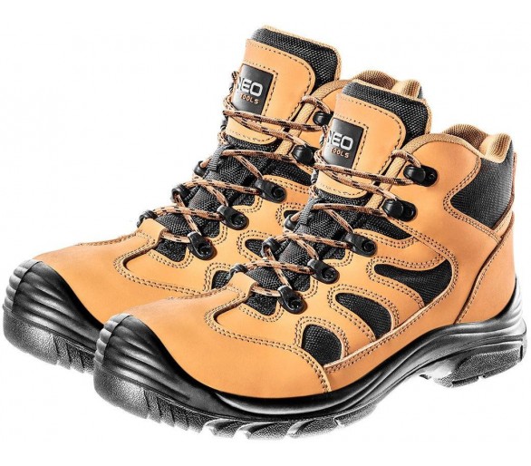 NEO TOOLS حذاء للكاحل من جلد النوبوك S3 src، خالي من المعدن، مقاس 39