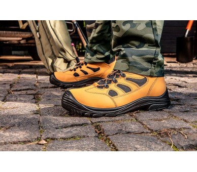 NEO TOOLS حذاء كاحل من جلد النوبوك الآمن S3 src، خالي من المعدن، مقاس 43