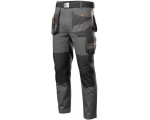 NEO TOOLS MEN&#39;S WORK JACKETS WITH BELT, 100% COTTON, BLACK-GRAY