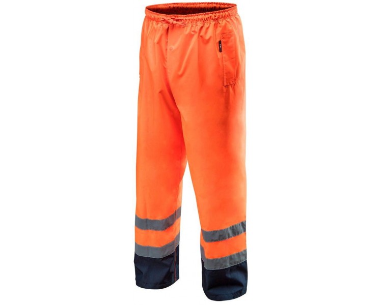 NEO TOOLS Pantalón de trabajo reflectante, impermeable, naranja Talla M/50
