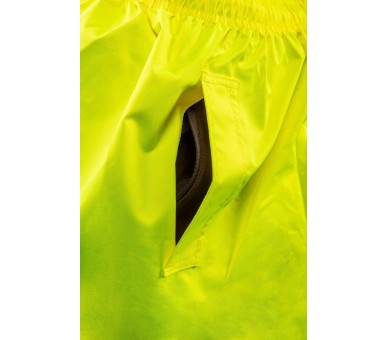 NEO TOOLS Reflexní pracovní kalhoty, nepromokavé, žluté Velikost M/50