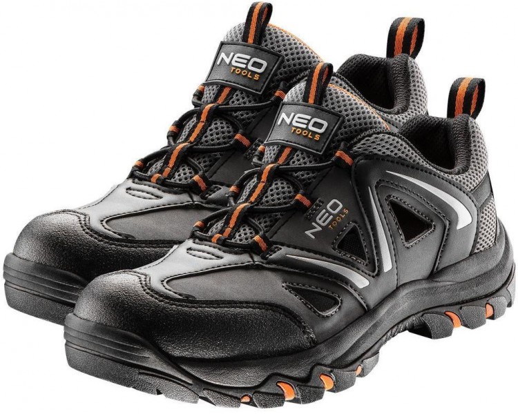 NEO TOOLS Work sandals ob, black-grey Size 45