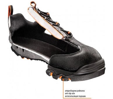 NEO TOOLS Work sandals ob, black-grey Size 46