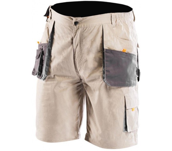 NEO TOOLS 81-330 MEN&#39;S SUMMER COTTON SHORTS, GRAY Size S/48