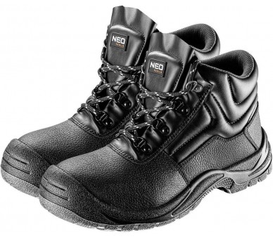 NEO TOOLS Work boots o2 src, leather, black Size 43