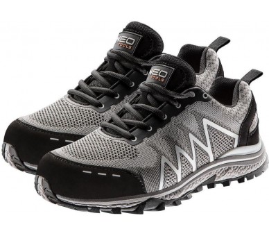 NEO TOOLS Work shoes o1, without metals, grey-black Size 47