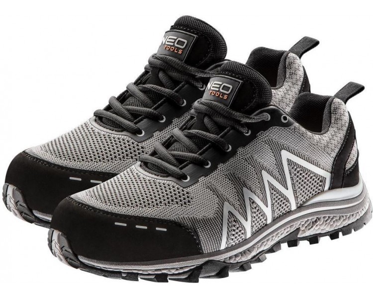 NEO TOOLS Zapatos de trabajo o1, sin metales, gris-negro Talla 43