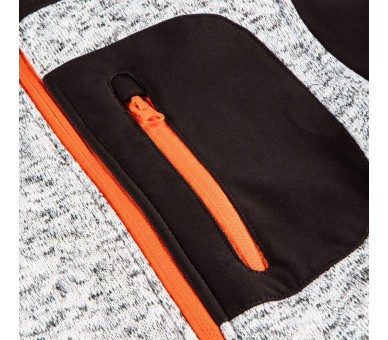 NEO TOOLS Kötött munkás softshell kabát, fekete-szürke M/50-es méret