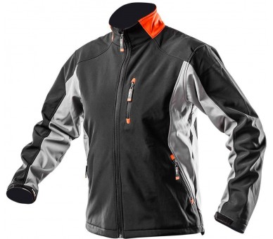 NEO TOOLS Men's softshell jacket, black grey Size XXL/58