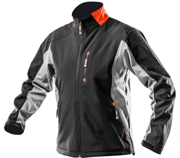 NEO TOOLS Men's softshell jacket, black grey Size XXL/58