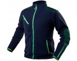 NEO TOOLS Pracovní fleecová bunda premium, modro-zelená