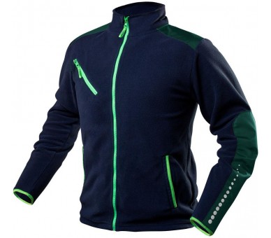 NEO TOOLS Working fleece jacket premium, blue-green Size L/52