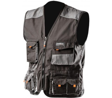 NEO TOOLS Work vest, grey Size XXL/58