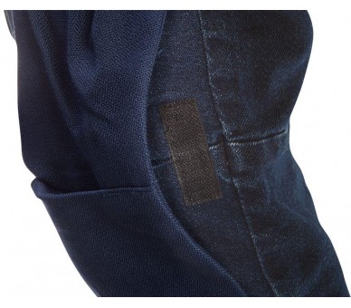 NEO TOOLS Calças de trabalho jeans, joelheiras, azul Tamanho XS/46