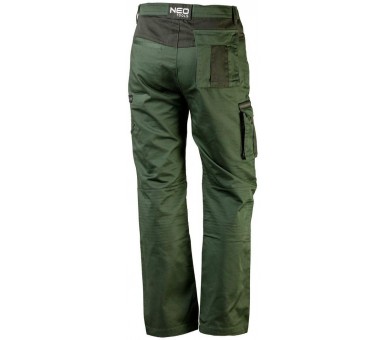NEO TOOLS Calça de trabalho masculina camuflada verde-oliva Tamanho XL/54