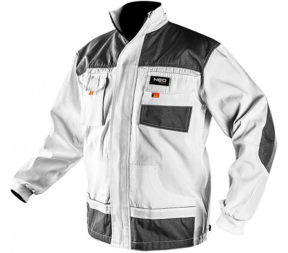 NEO TOOLS Men's work jacket white Size S/48