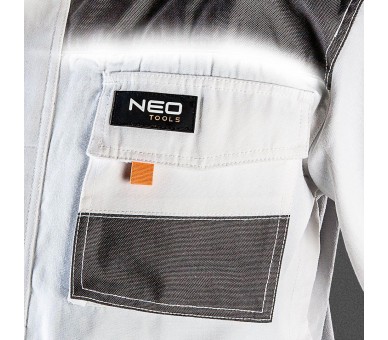 NEO TOOLS Panská pracovná bunda biela Veľkosť M/50