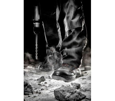 NEO TOOLS حذاء جلدي آمن، مقدمة معدنية، كاحل مقاس 41