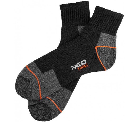 NEO TOOLS Ponožky krátke, čierne