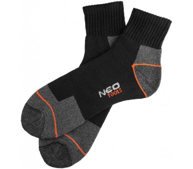 NEO TOOLS Ponožky krátke, čierne Veľkosť 43-46