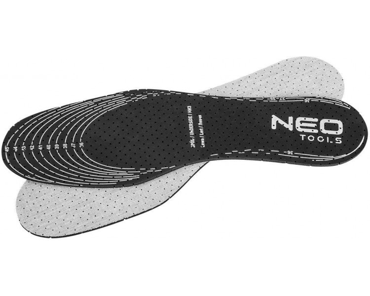 NEO TOOLS Charcoal insole - universal size - cut to size