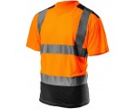 NEO TOOLS Pracovní tričko s vysokou viditelností, oranžovo-černé Velikost S/48