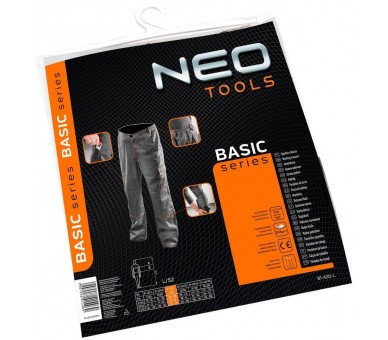 Męskie spodnie robocze NEO TOOLS w rozmiarze S/48