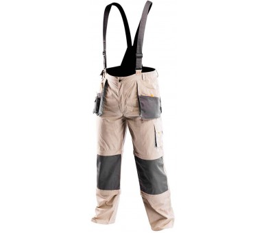 NEO TOOLS Męskie spodnie robocze z szelkami 6 w 1, rozmiar XL/56