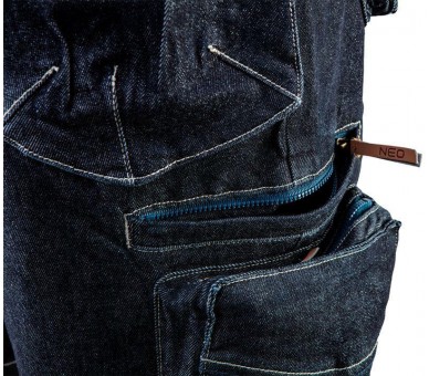 NEO TOOLS Short de sécurité en jean pour homme